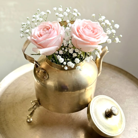 Vintage Brass Tea Kettle