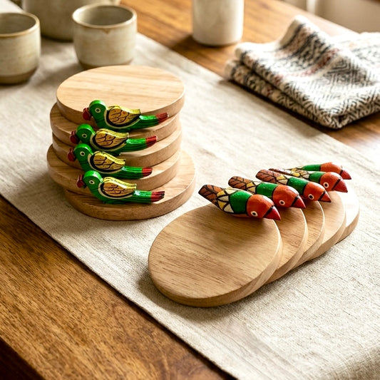 ‘Pankhi’ Coasters (Set of 2) by Veer Singh