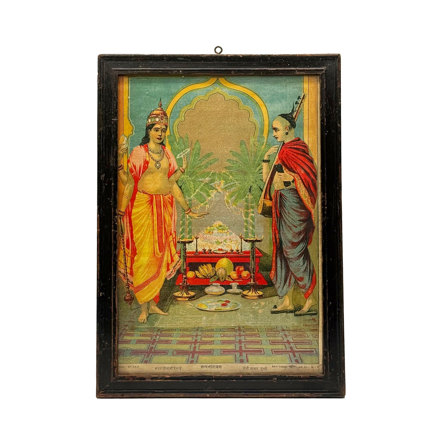 ‘Sathya Narayan’ Raja Ravi Varma Lithograph Print