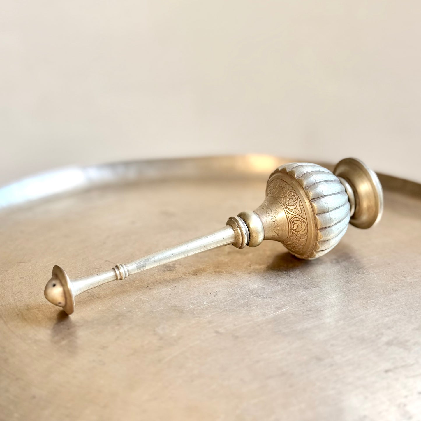 Mughal Style Gulabdani: Hand-Carved Rose Water Ewer