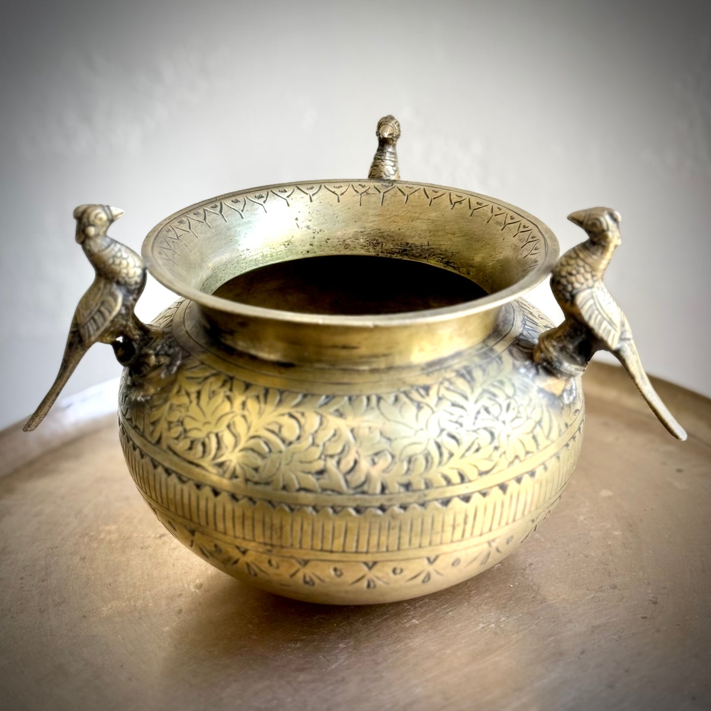 Hand-Carved Brass Kalash