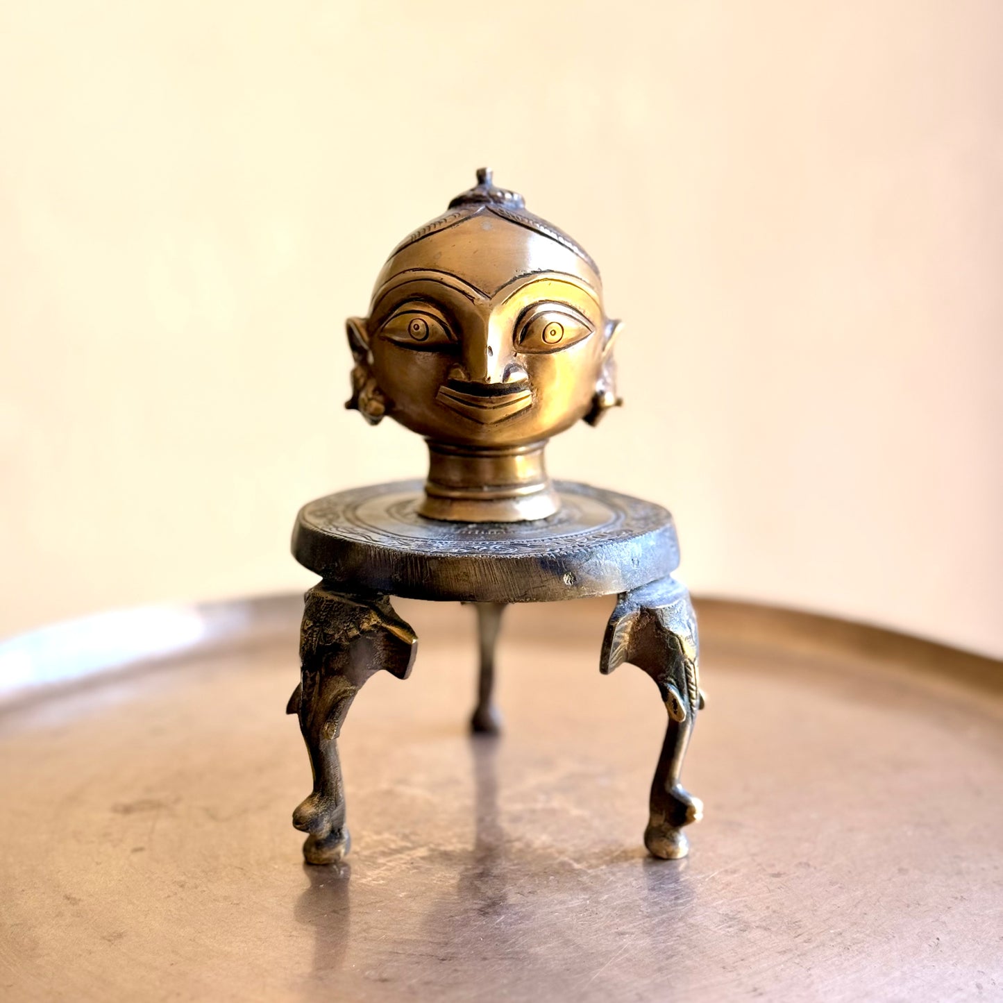 Brass Elephant-Legged Tripod