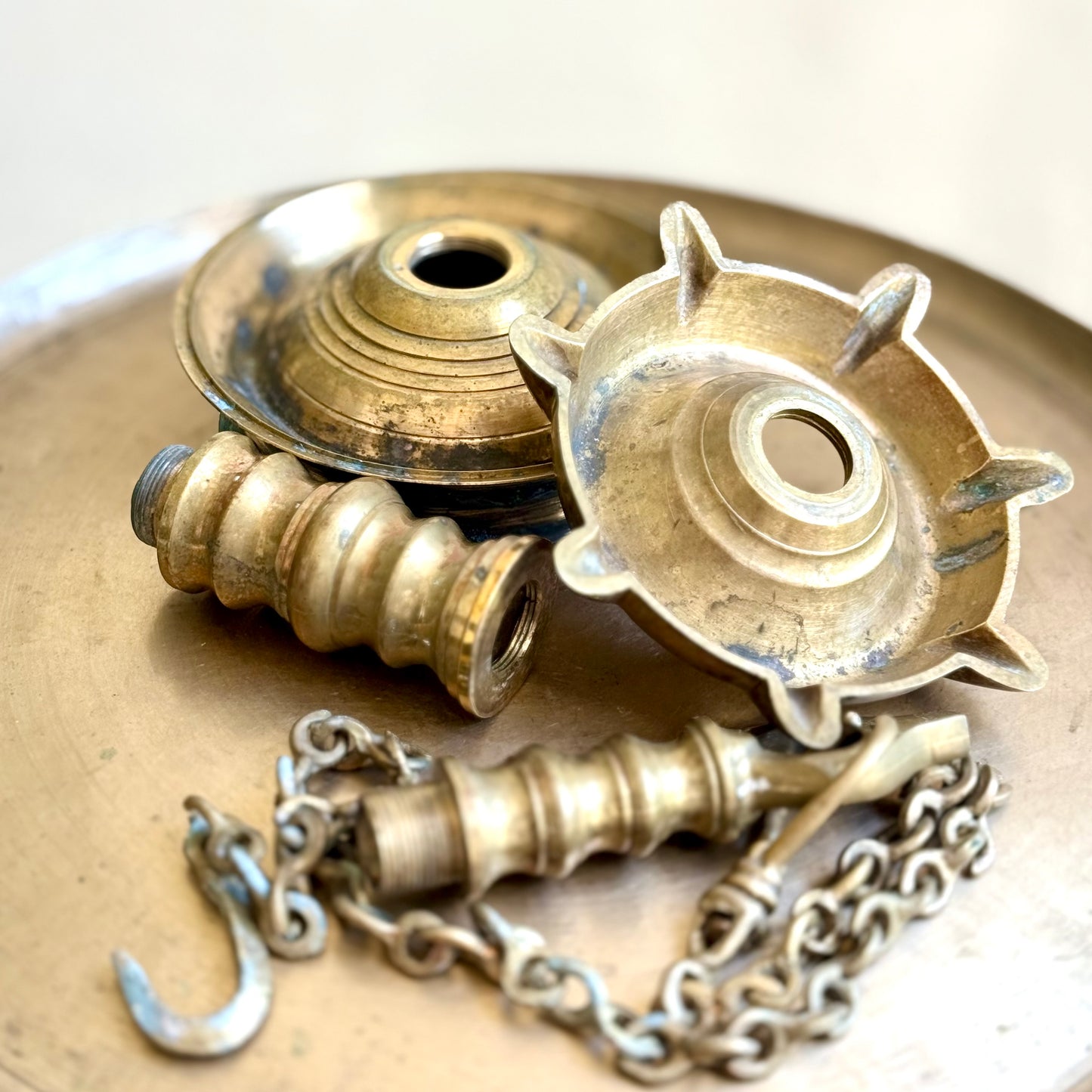 Thooku Vilakku Hanging Lamp - Kerala (Mid 20th Century)