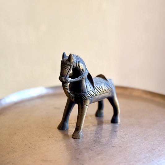 Vintage Brass Horse – Handcrafted Collectible