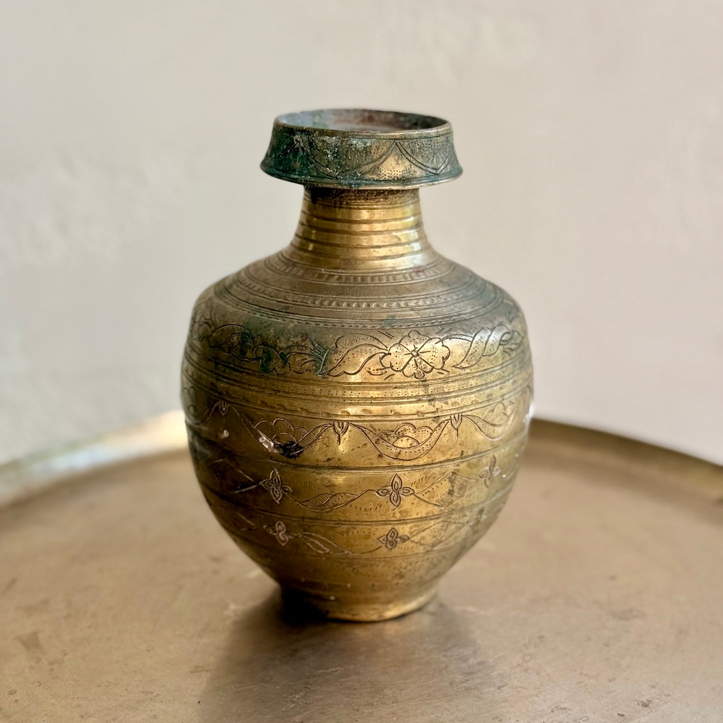 Rare Vintage Hand-Etched Kalash