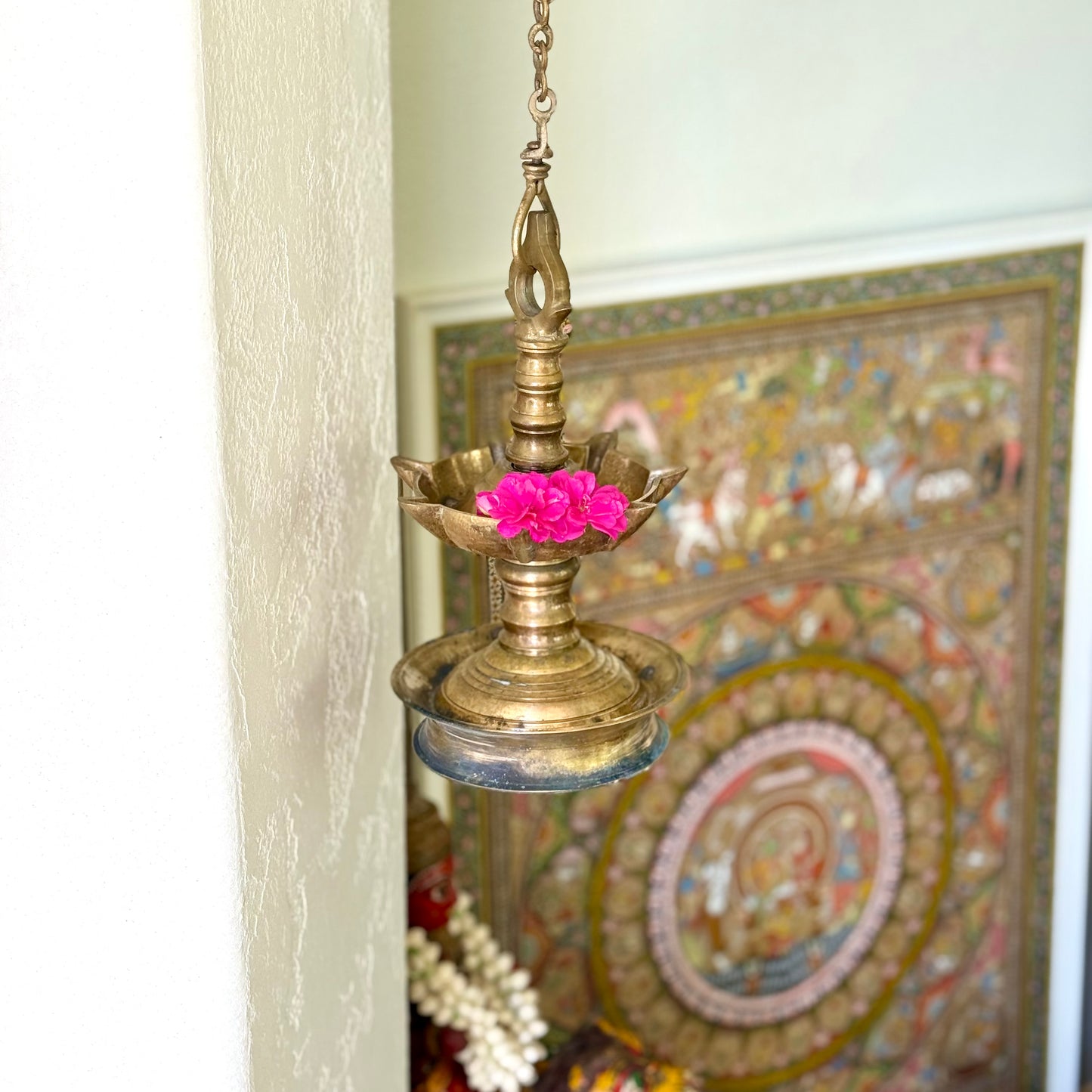 Thooku Vilakku Hanging Lamp - Kerala (Mid 20th Century)
