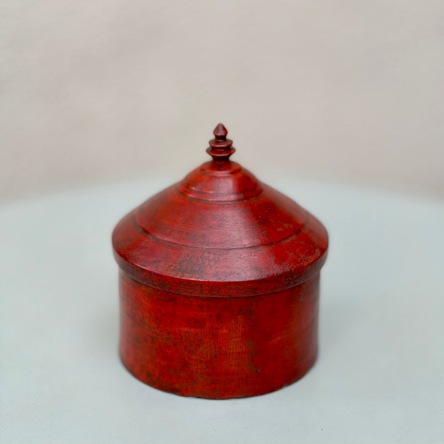 Vintage Wooden Red Tikka Box