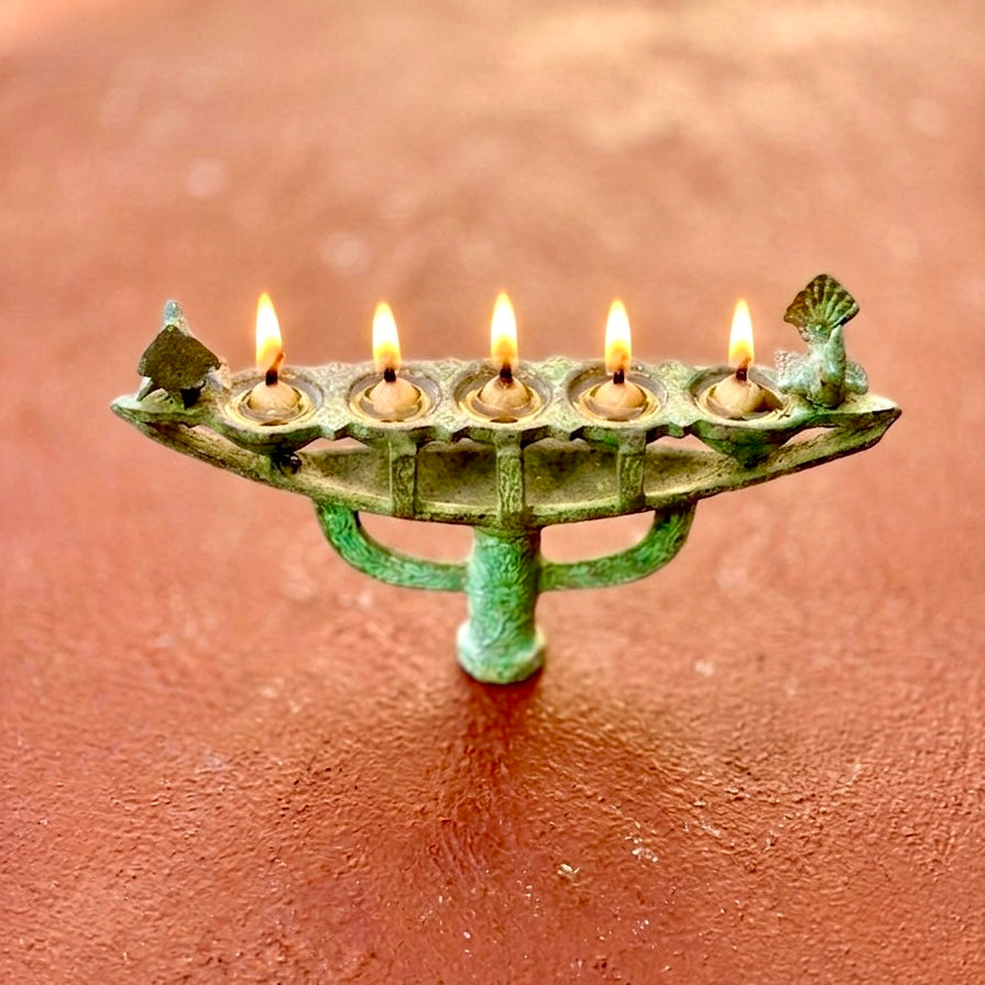 Mid-Century Bronze Chamaya Vilakku