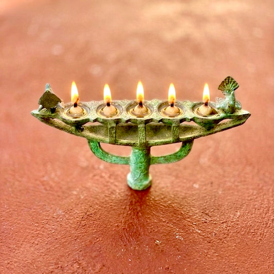 Mid-Century Bronze Chamaya Vilakku