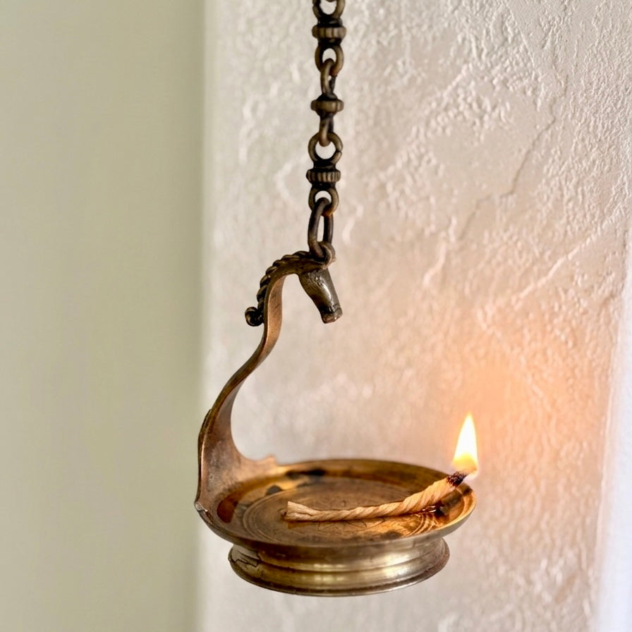 Heritage Hanging Kuthira Vilakku - A Rare Find