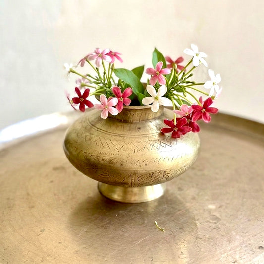 Antique Hand Carved Kalash - Rajasthan (Early 20th Century)
