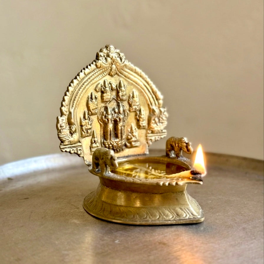 Vintage Large Ashta Lakshmi Lamp