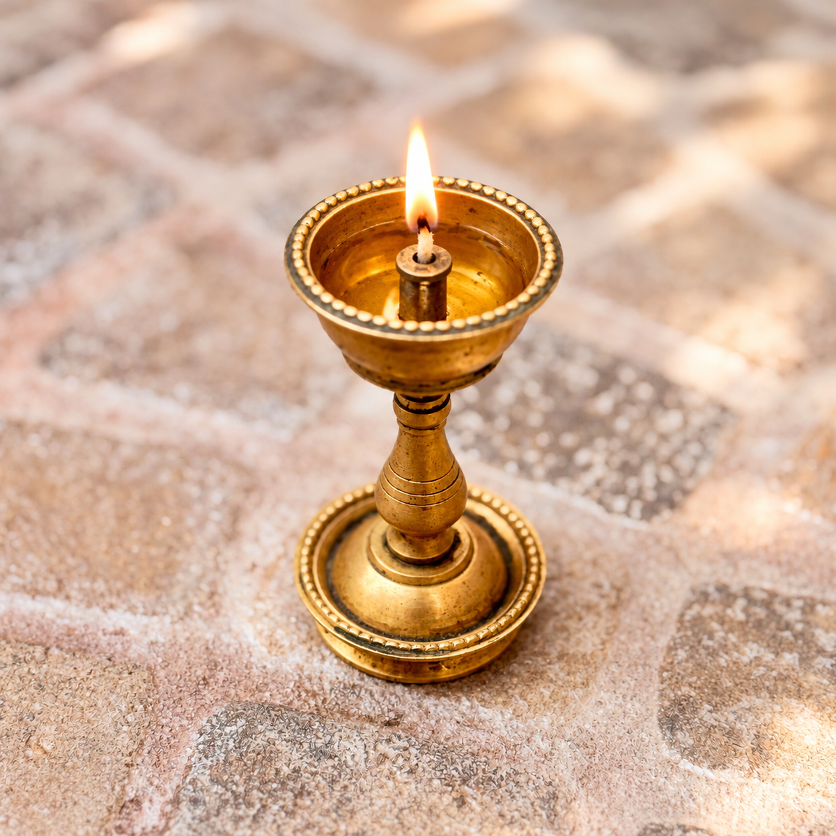 Vintage Brass Oil Lamp